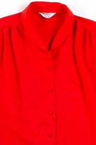 Red Sleeveless Vintage Blouse