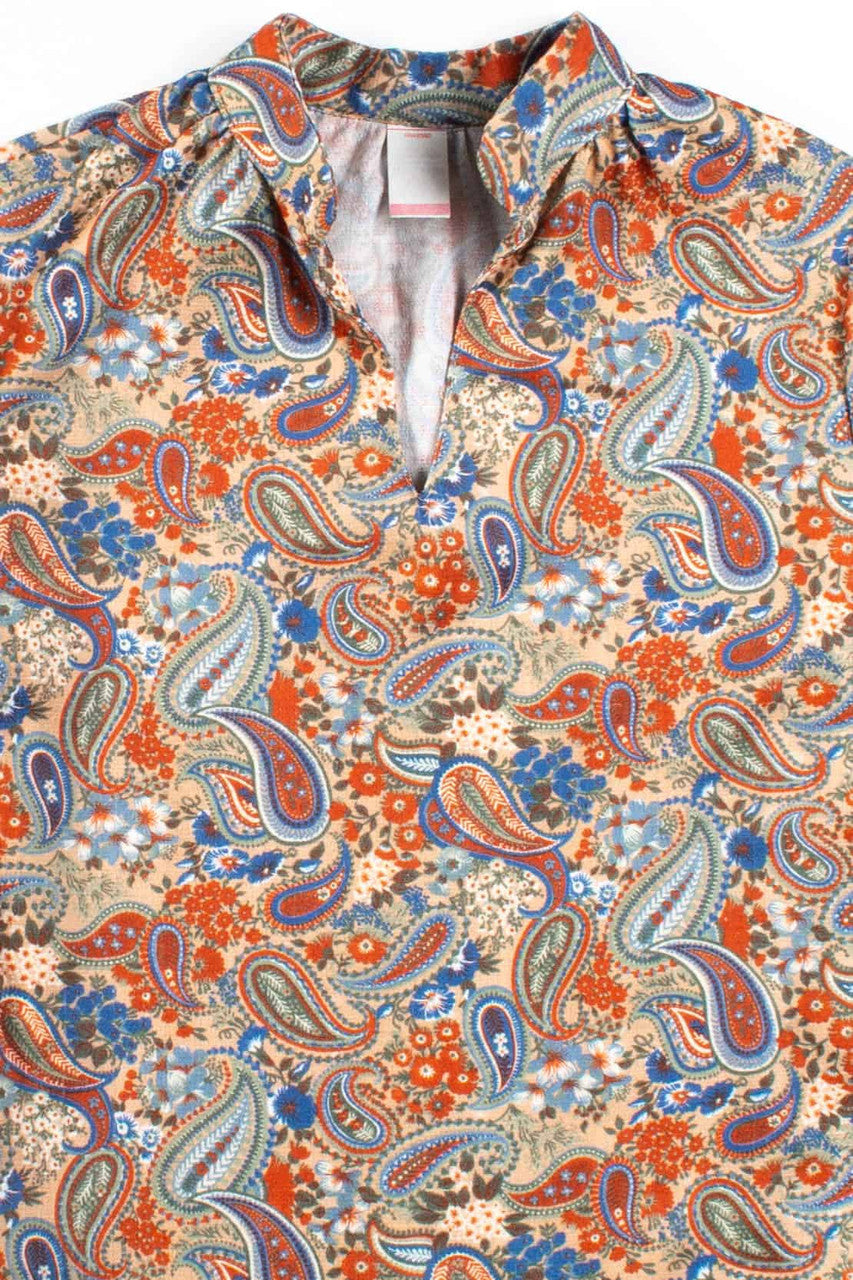 Paisley V-Neck Hippie Top