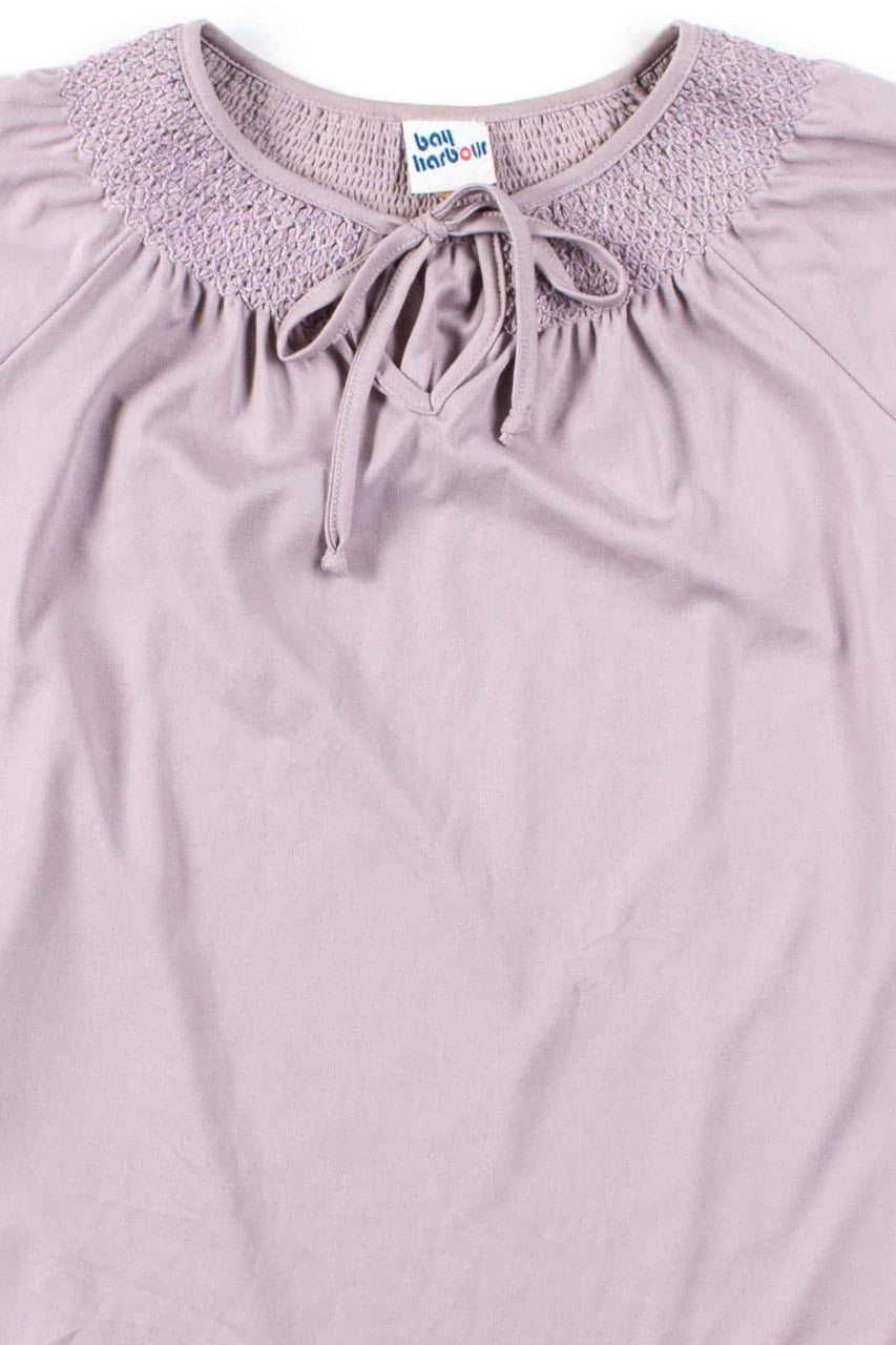 Lavender Crochet Neck Blouse