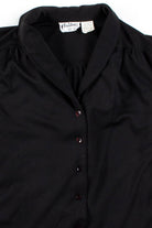 Black V-Neck Blouse