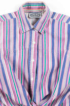 Pastel Striped Tie Waist Vintage Blouse