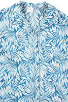 Blue Palms Floral Blouse