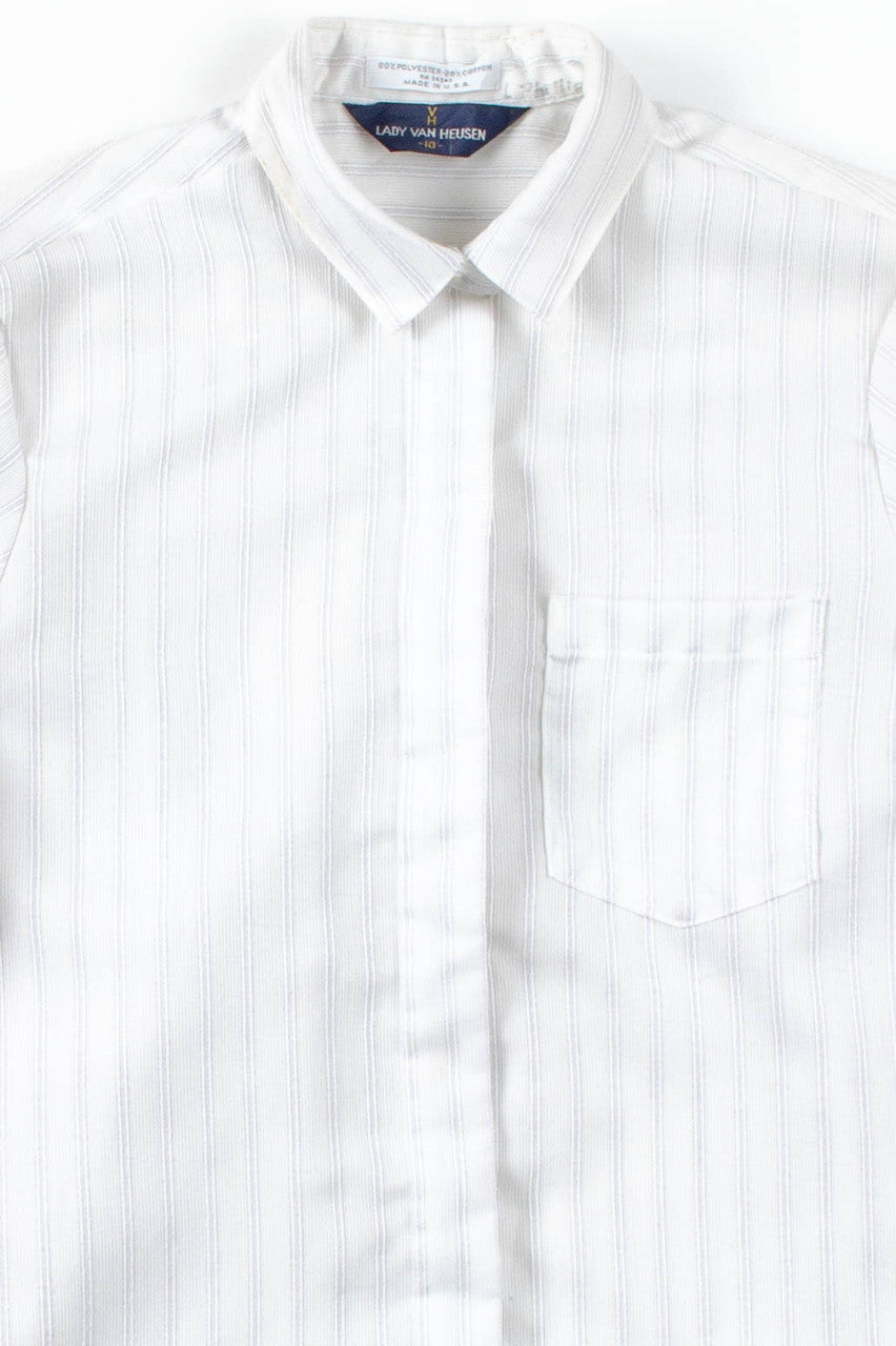 White Pinstripe Blouse