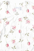 White Floral Scoop Neck Top