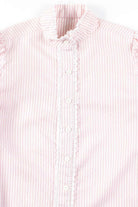 Striped Floral Lace Vintage Blouse