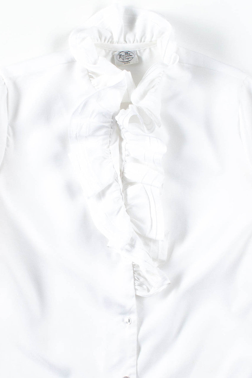 White Ruffled Blouse