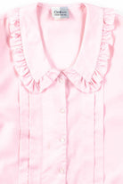 Pink Ruffled Scoop Neck Blouse