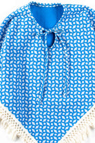 Blue & White Vintage Poncho