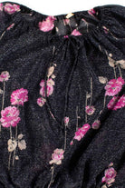 Black Glitter Sheer Blouse