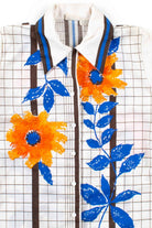 70s Floral Button Up Top