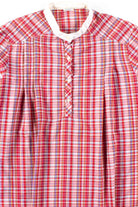 Red Plaid Maternity Blouse