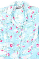 Blue Floral Sleeveless Blouse
