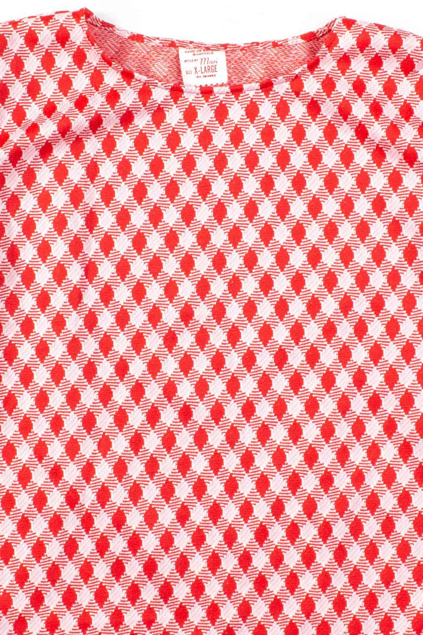 Red Gingham Tee Top