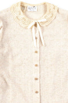Vintage Crochet Mesh Button Up Top