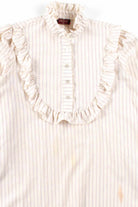 Vintage Ruffle Striped Maternity Blouse