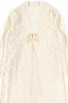 White Lace Long Cardigan