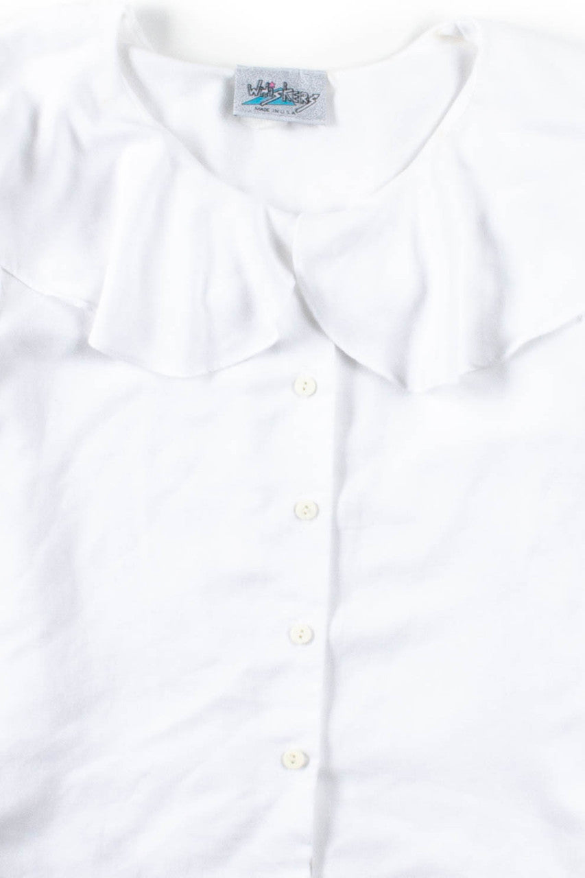 White Puritan Collar Blouse
