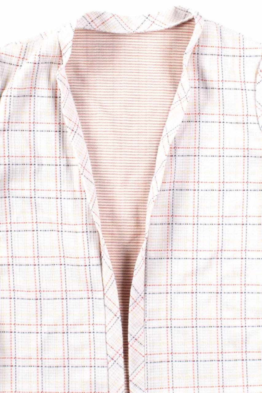Plaid Open Front Top