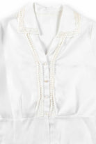 White Sheer Lace Blouse