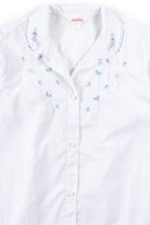 White Butterflies Blouse