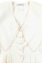 V-Neck Sheer Sleeve Blouse