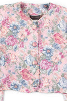 Pink Floral Crop Blouse