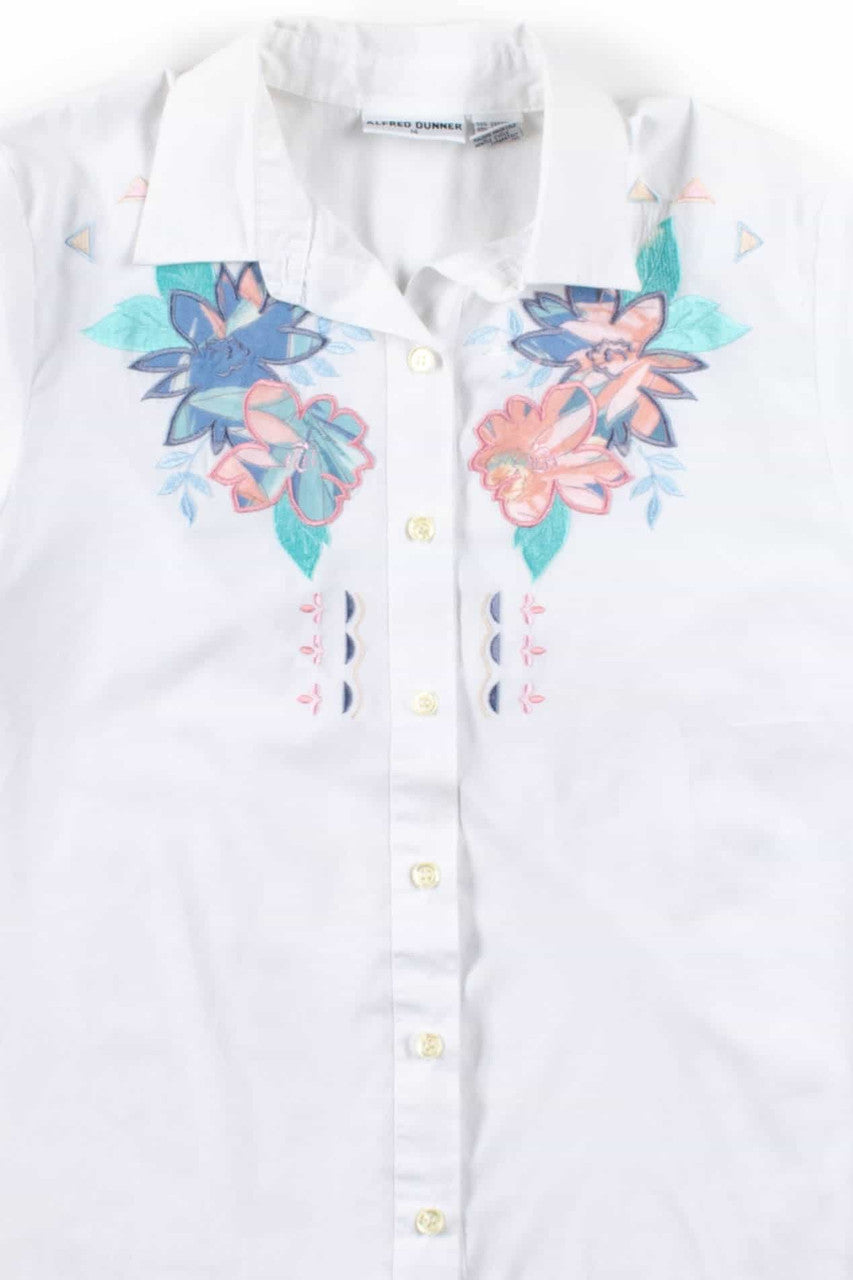 White Pastel Floral Top
