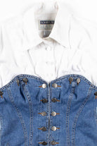 Denim Two-Piece Button Up Vintage Top