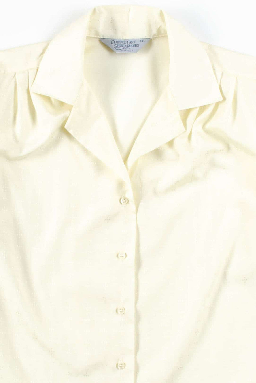 Yellow Dotted Button Up Blouse