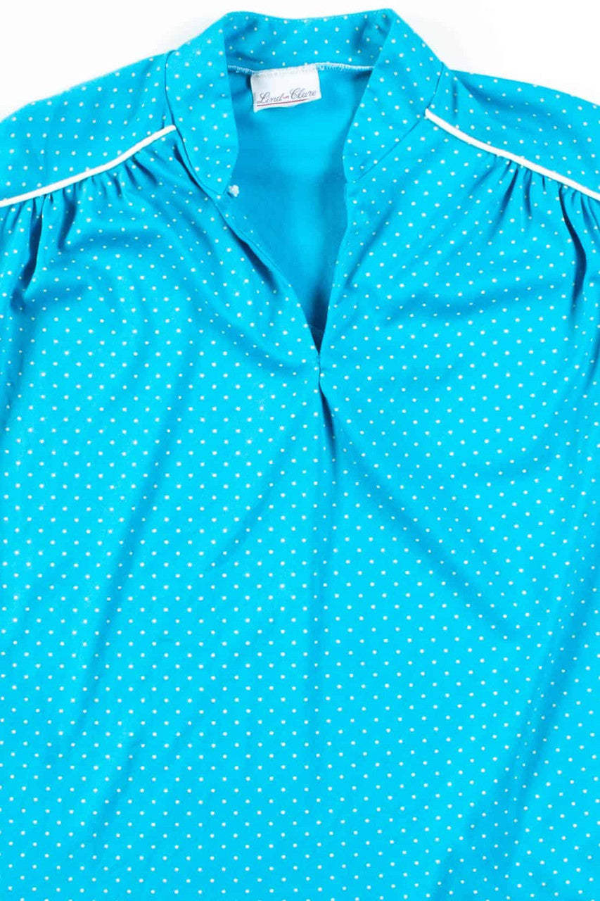Blue Polka Dot Sleeveless Top