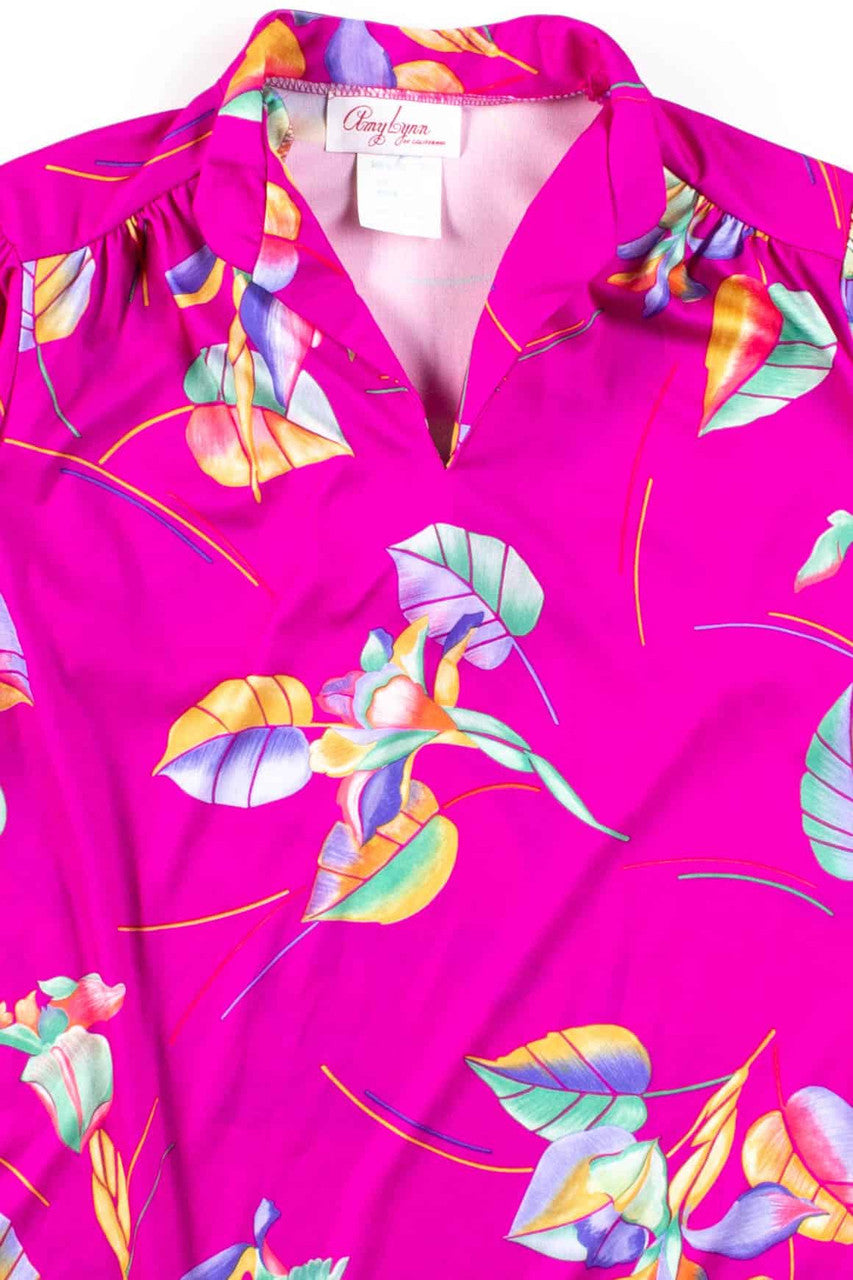 Purple Floral Blouse