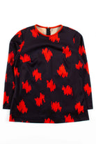 Vintage Black & Red Slats Blouse