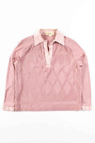 Dusty Pink Pleated Diamond Blouse