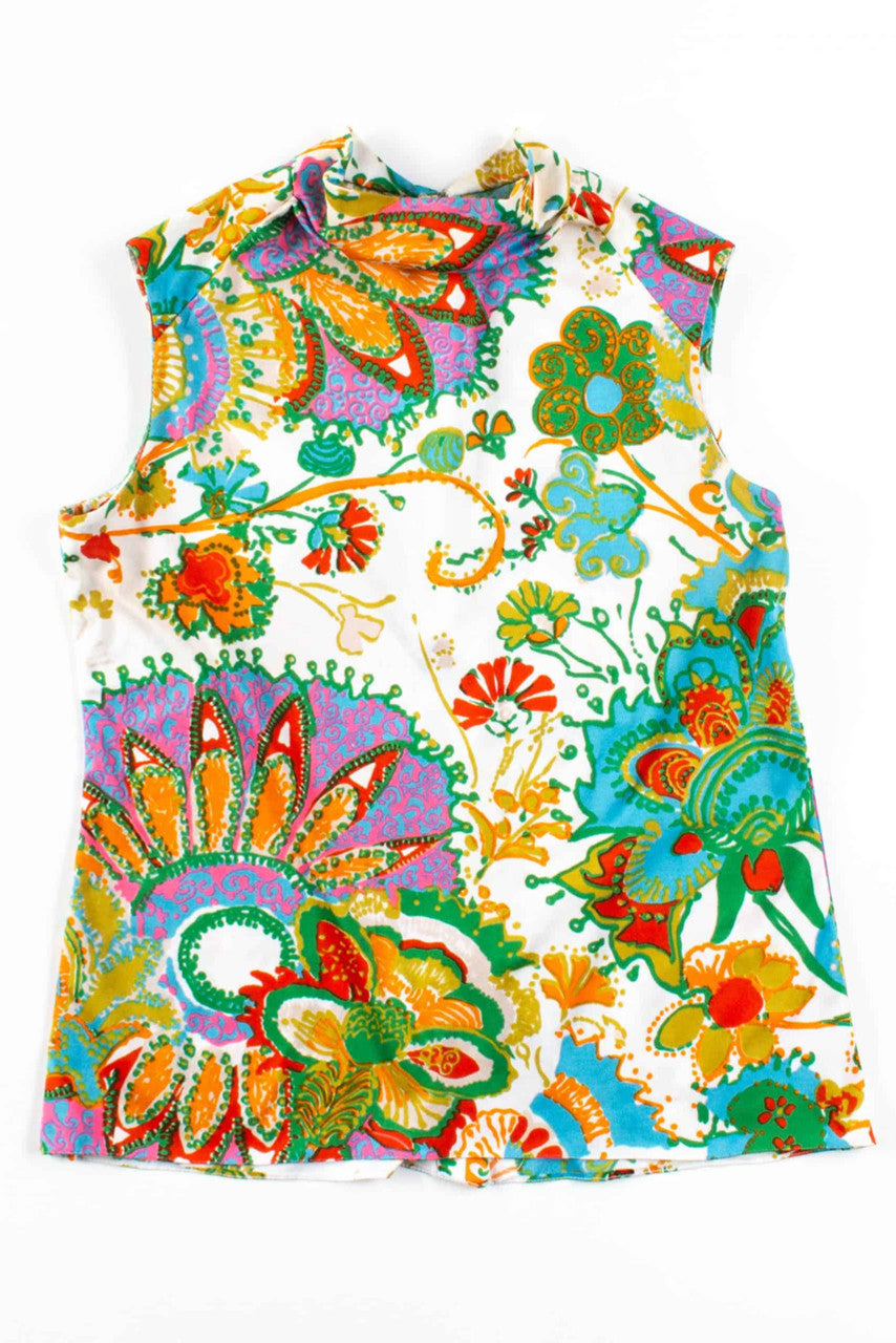 Multicolor Floral Sleeveless Blouse