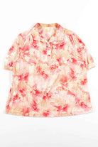 Pink Floral Vintage Blouse