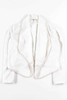 White & Beige Throw Jacket