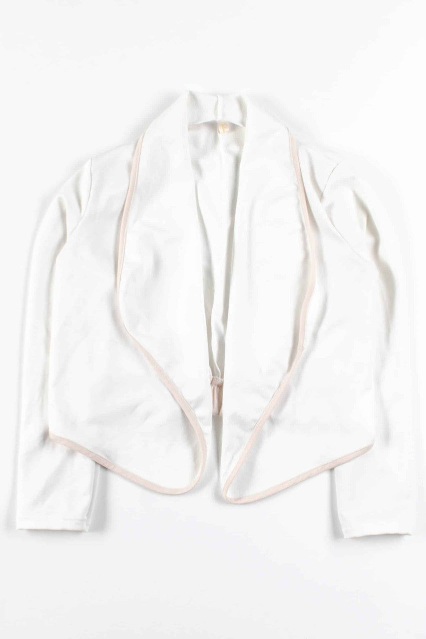 White & Beige Throw Jacket