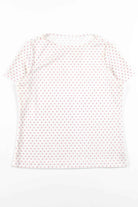 White Polka Dot T-Shirt Blouse