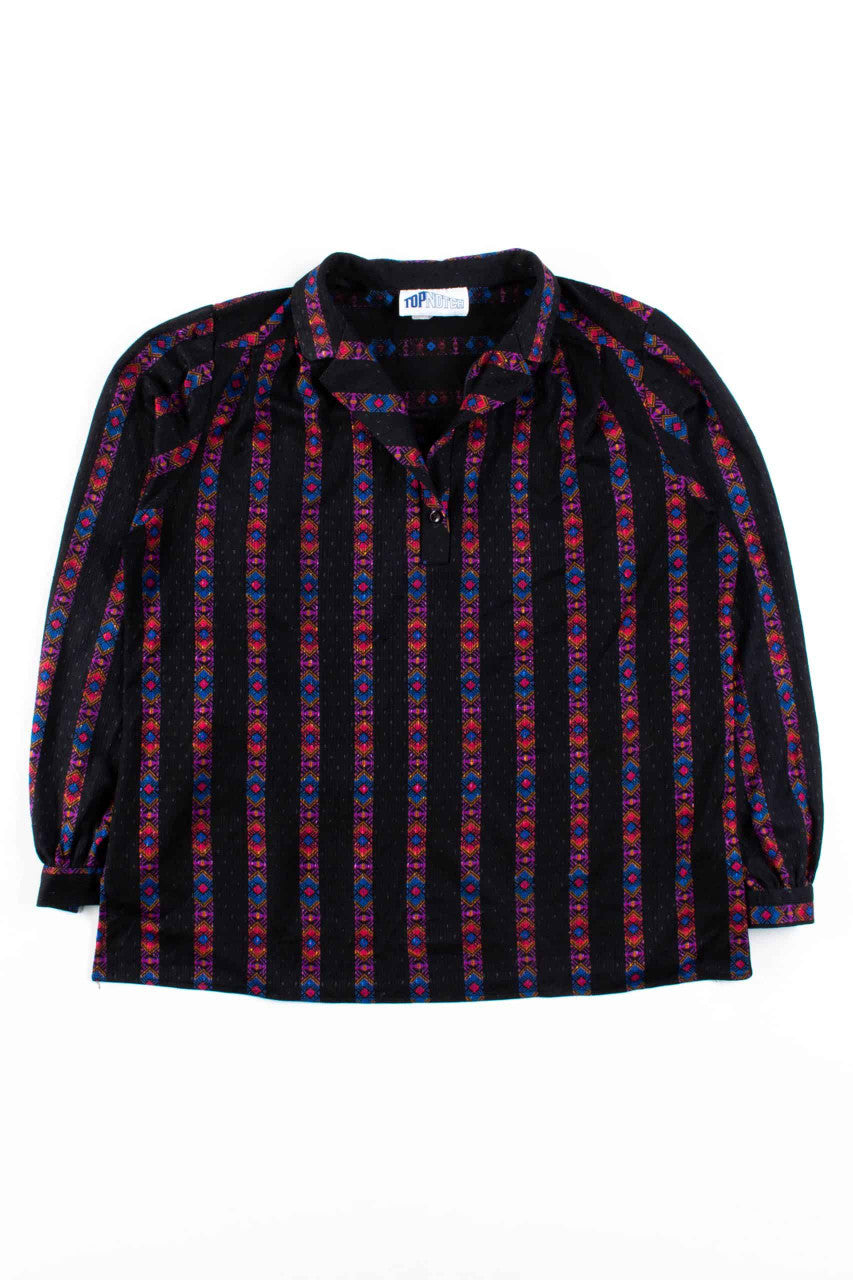 Abstract Striped Blouse