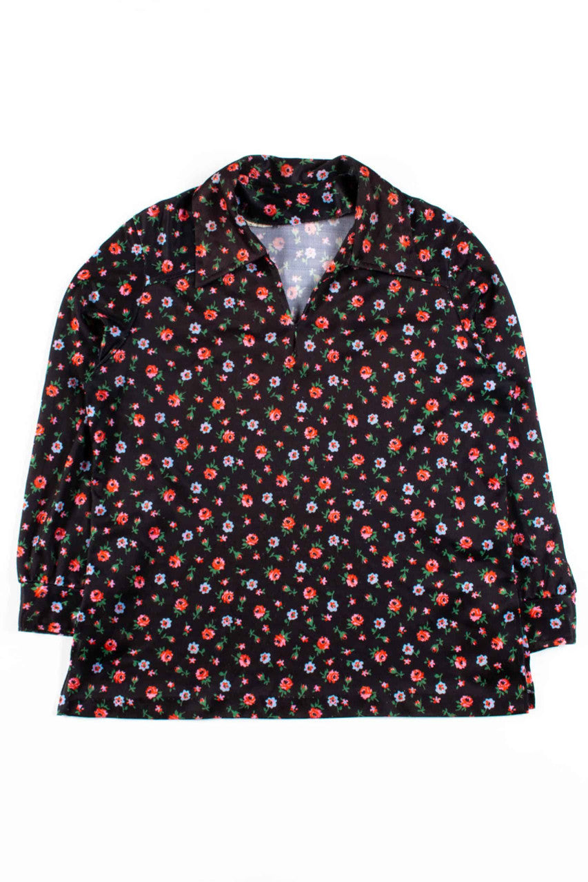 Black Floral Blouse