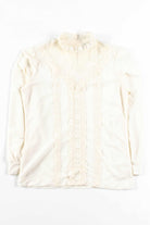 White Lace Panel Blouse