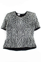 Vintage Silver Sequin Top