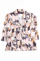 Pink Geometric Stretch Top
