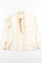 Cream Lace Button Up Blouse