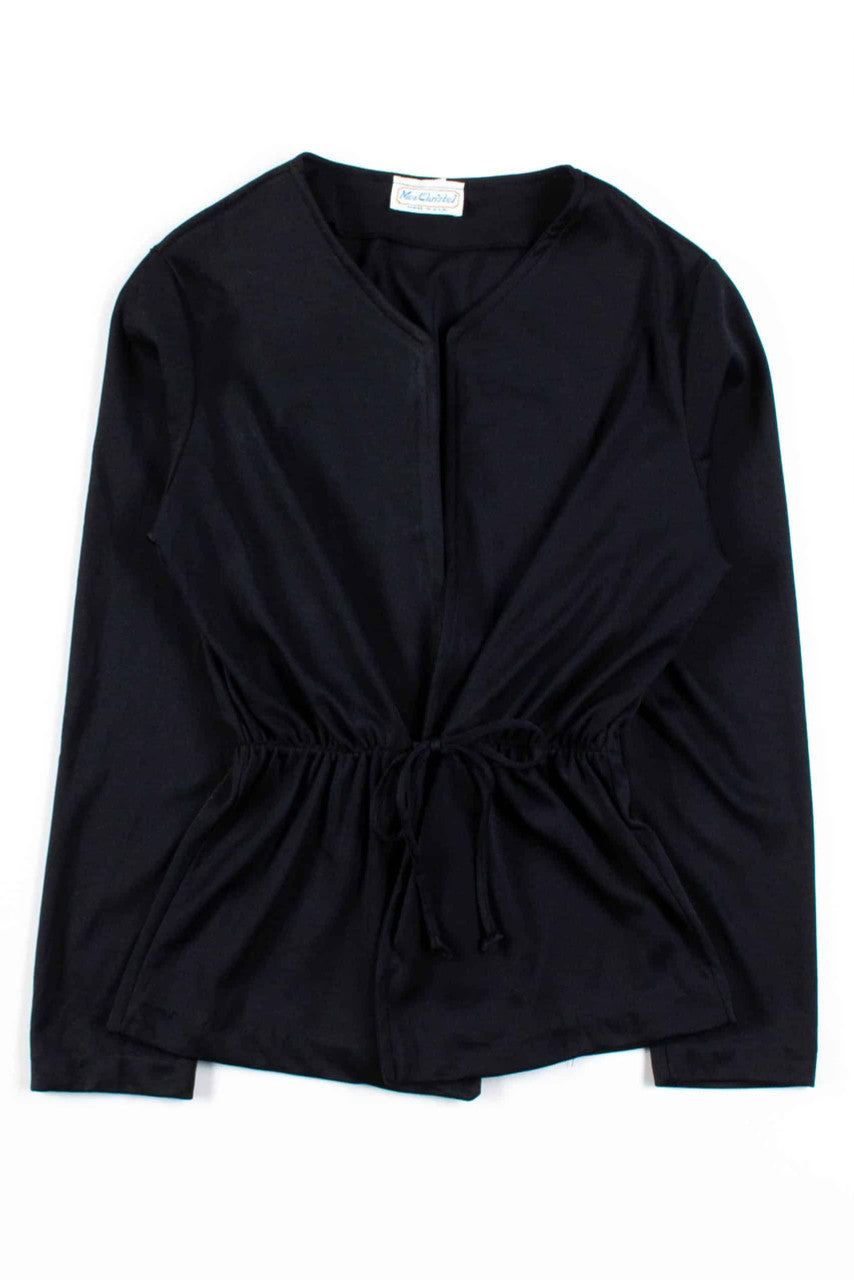 Black Wrap Blouse