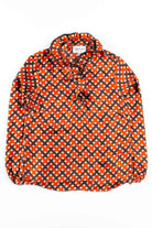 Interlocking Squares Ruffled Blouse