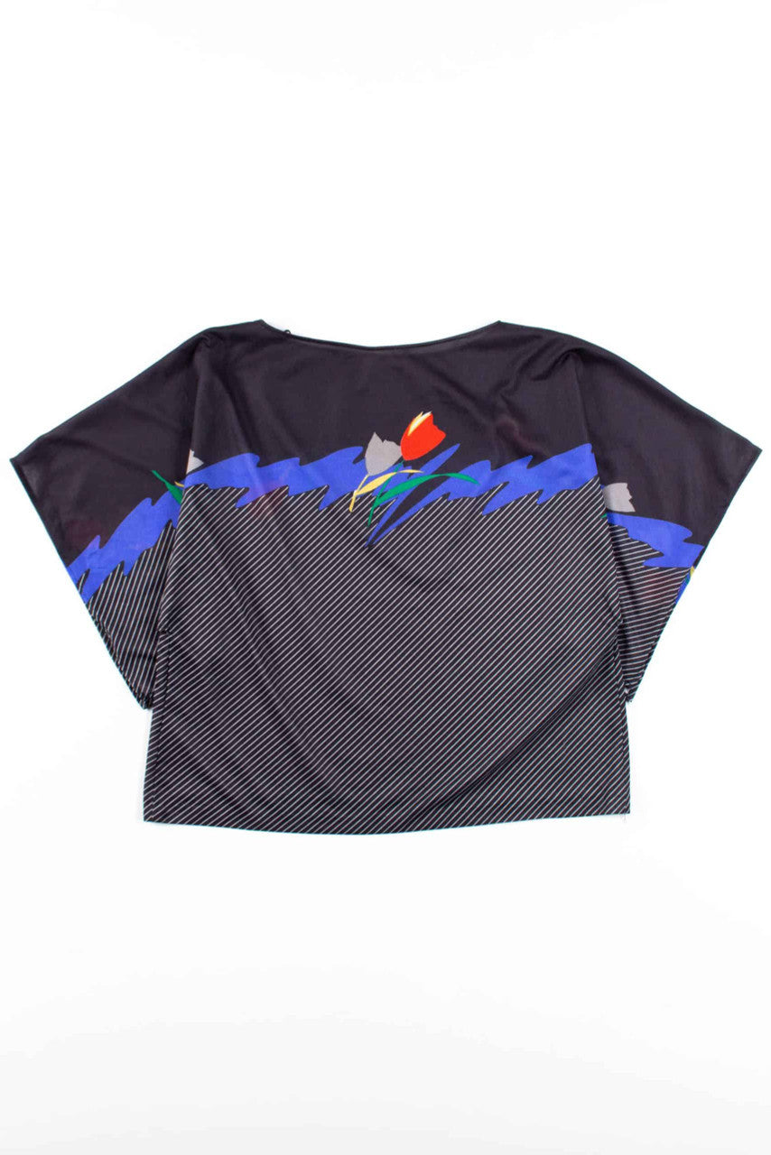 Sheer 90s Poncho Vintage Top