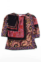 Bandana Print Sheer Blouse
