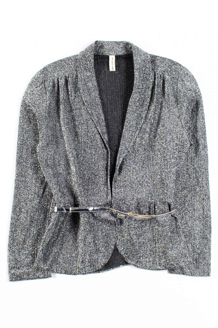 Silver Glitter Metallic Blouse
