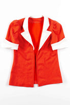 Red Dotted Open Front Vintage Shirt
